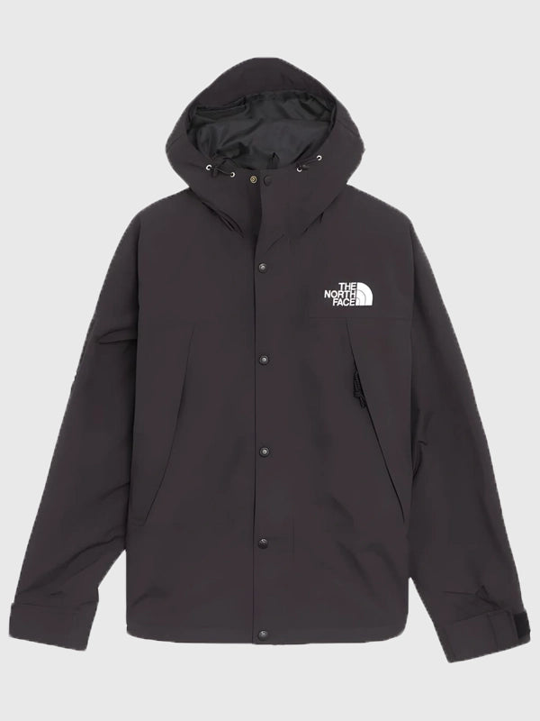 The North Face x Sky High Farm Rain Jacket Jacket unisex front product view | Dash Racegear — North Face x Sky High Farm relaxed rain jacket in black, unisex design for functional streetwear layering.