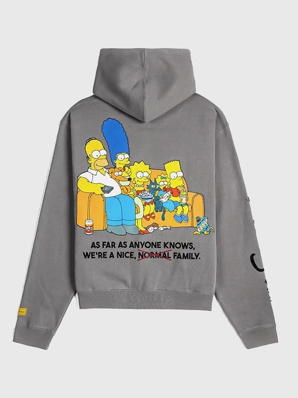 The Simpsons x Shoe Palace Family Hoodie Hoodie unisex detail view 2 | Dash Racegear — The Simpsons x Shoe Palace Family Zip-Up Grey Fleece Hoodie featuring premium comfort and playful everyday streetwear-inspired style.