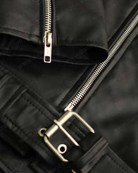 The Walking Dead Negan Jacket Biker Jacket unisex detail view 2 | Dash Racegear — The Walking Dead Black Leather Jacket
