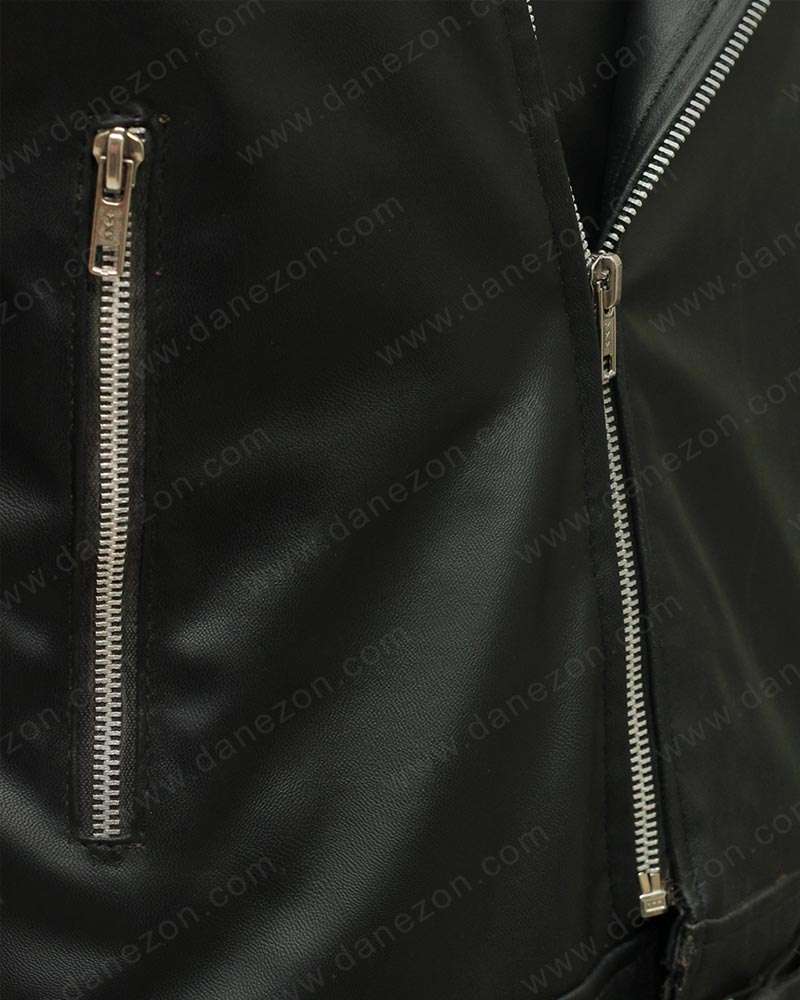 The Walking Dead Negan Jacket Biker Jacket unisex detail view 4 | Dash Racegear — Negan Leather Jacket