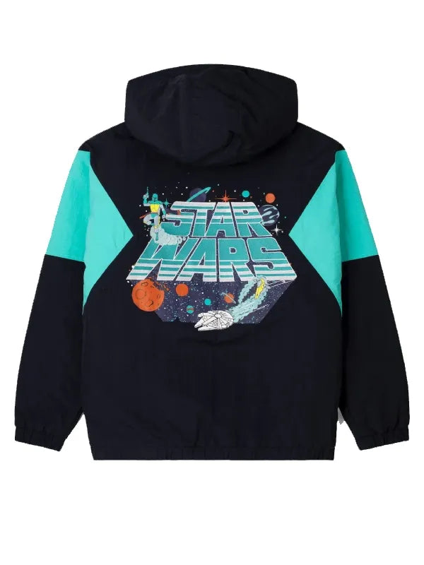 Star Wars Throwback Boba Anorak Jacket Jacket unisex detail view 3 | Dash Racegear — Star Wars Boba Fett Throwback multicolor anorak pullover jacket sporty lightweight feel for men & women casual adventures
