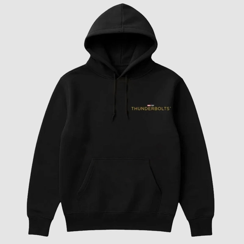 Thunderbolts 2025 Hoodie Hoodie unisex front product view | Dash Racegear — 2025 Marvel Thunderbolts Hoodie – Casual Movie-Inspired Outerwear