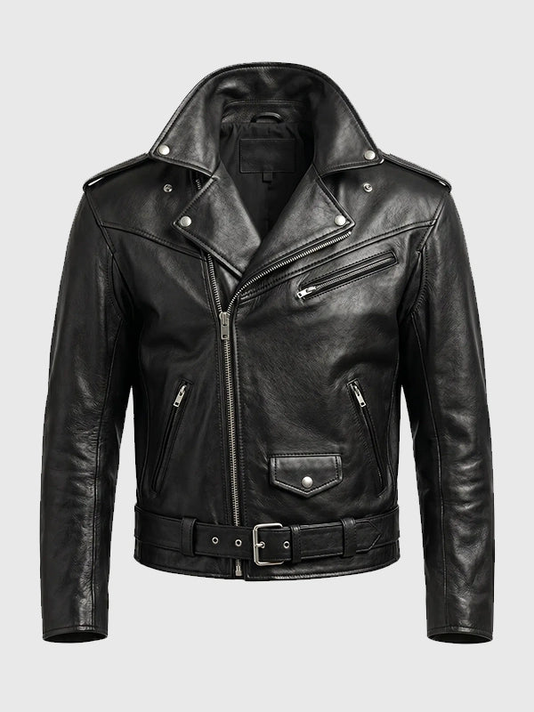 Tom Brady Debut For Gucci Jacket Jacket unisex detail view 3 | Dash Racegear — Gucci x Tom Brady debut jacket with biker cut and sleek black leather for a strong classic look.