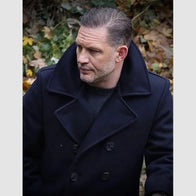 MobLand 2025 Tom Hardy Black Wool Coat Jacket unisex front product view | Dash Racegear — Timeless Black Wool Coat Inspired by MobLand 2025 Tom Hardy