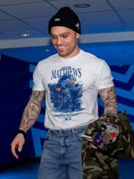 Auston Matthews Maple Leafs All Time Goals Leader T-Shirt Shirt unisex detail view 2 | Dash Racegear — Toronto Maple Leafs White T-Shirt highlights Auston Matthews’ all-time goals while keeping fans comfy and casual.