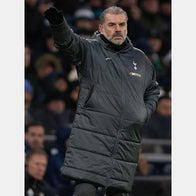 Tottenham VS Leicester City Ange Postecoglou Puffer Coat Coat unisex front product view | Dash Racegear — Tottenham VS Leicester City Ange Postecoglou Puffer Coat