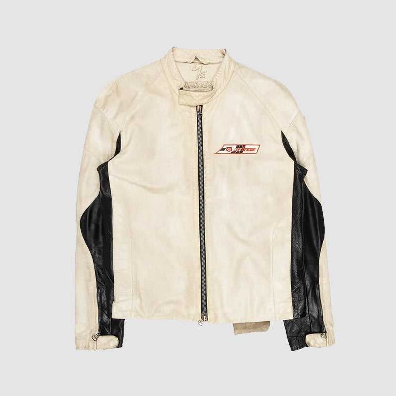 Barcelona Vs Real Madrid Travis Scott Dainese Jacket Jacket unisex front product view | Dash Racegear — For football fans with style, the Barcelona Vs Real Madrid Travis Scott jacket offers the perfect combination of both.