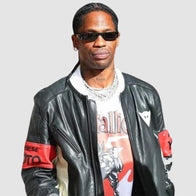 F1 Grand Prix of Miami Travis Scott Leather Jacket Leather Jacket unisex detail view 4 | Dash Racegear — Designer leather jacket featured by Travis Scott at F1 Miami