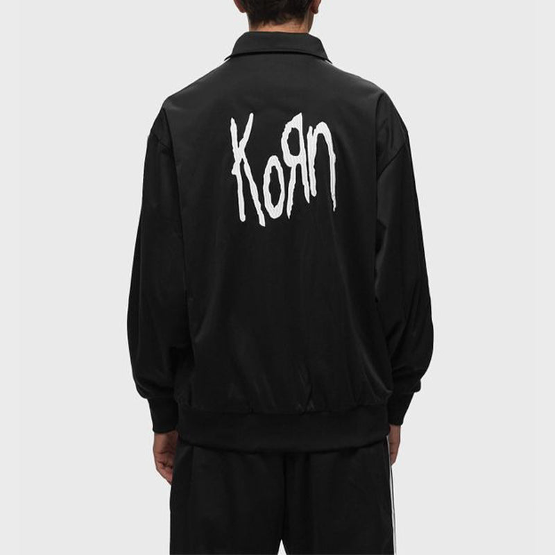 Korn x Adidas Black Tracksuit Tracksuit unisex detail view 3 | Dash Racegear — Korn x Adidas Black Tracksuit