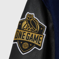 Oklahoma City Thunder OVO x NBA Varsity Jacket Varsity Jacket unisex detail view 4 | Dash Racegear — Drake OVO New York Knicks varsity jacket drop