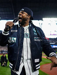 Richard Sherman Seattle Mariners Bomber Jacket Bomber Jacket unisex detail view 4 | Dash Racegear — Classic Mariners bomber jacket styled by Richard Sherman