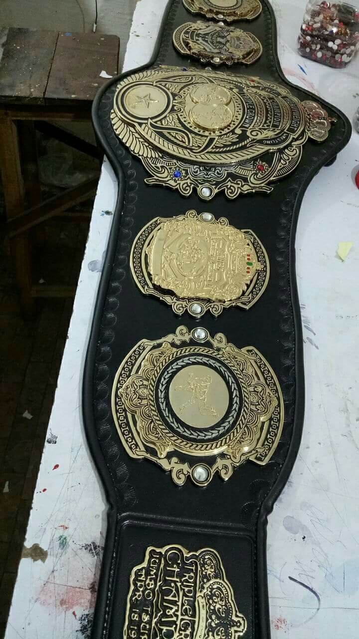 Triple Crown World Heavyweight Championship Leather Belt - 4 | Dash Racegear