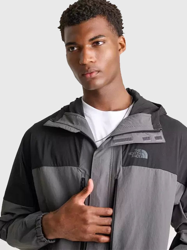 North Face Trishull Jacket Jacket unisex detail view 6 | Dash Racegear — The North Face Trishull Woven Full-Zip Hooded Jacket Grey Men’s featuring lightweight build and clean outdoor design.