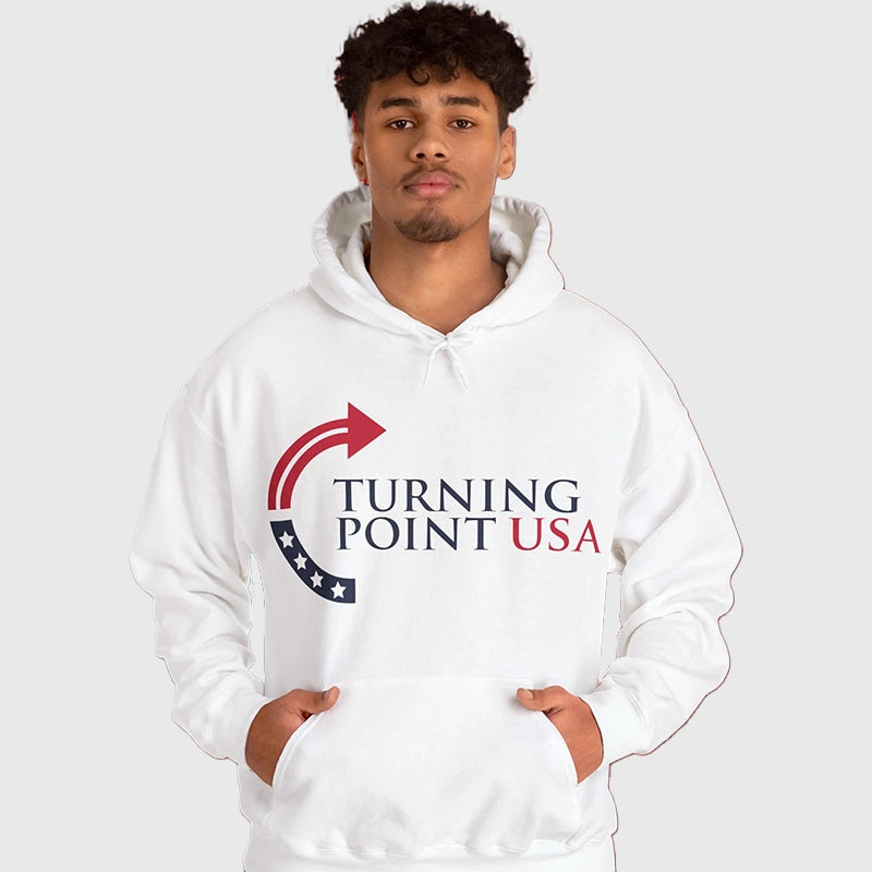 Turning Point USA Hoodie Hoodie unisex detail view 2 | Dash Racegear — Support Turning Point USA in this cozy graphic hoodie