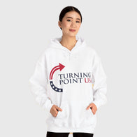 Turning Point USA Hoodie Hoodie unisex detail view 3 | Dash Racegear — Classic logo hoodie featuring Turning Point USA design
