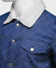 Tell Me Why Tyler Ronan Jacket Jacket unisex detail view 3 | Dash Racegear — Tell Me Why Denim Jacket with Shearling Collar