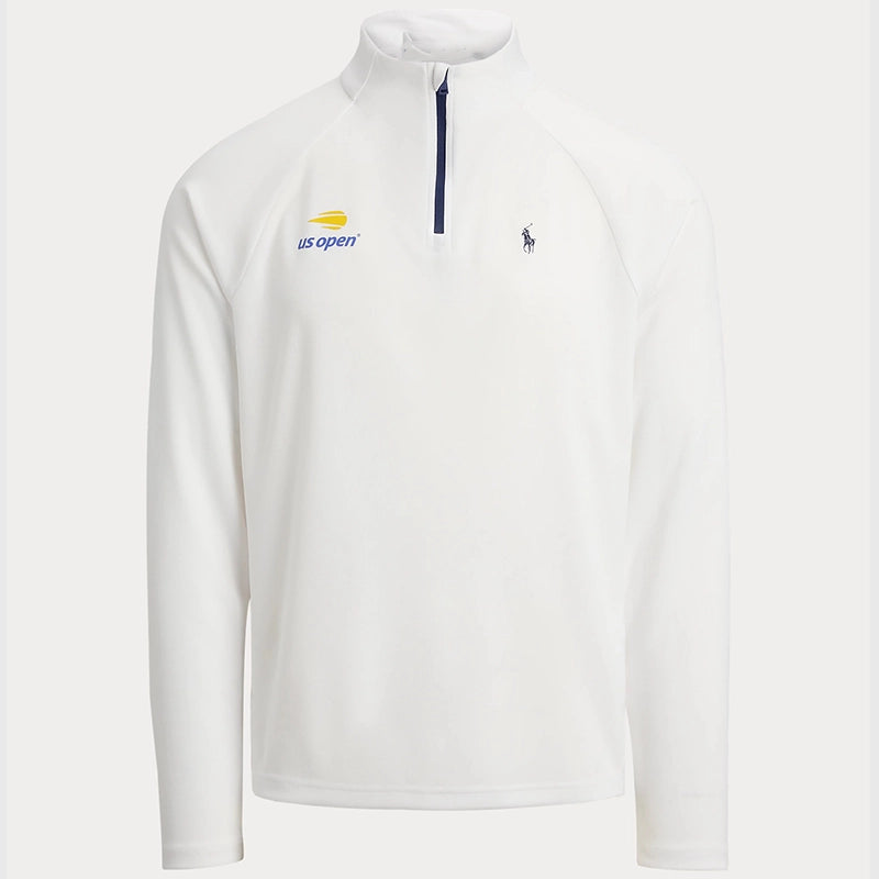 Ralph Lauren US Open Performance Sweatshirt Sweatshirt unisex front product view | Dash Racegear — Polo Ralph Lauren US Open fleece half-zip sweatshirt in navy and white.