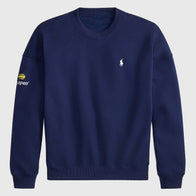 Polo Ralph Lauren US Open Crewneck Fleece Sweatshirt Sweatshirt unisex front product view | Dash Racegear — US Open 2025 Polo Ralph Lauren crewneck sweatshirt in navy with comfortable fleece fabric.