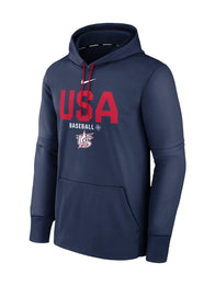 USA 2026 World Baseball Classic Hoodie Hoodie unisex detail view 2 | Dash Racegear — USA Baseball Nike 2026 WBC Authentic Hoodie, navy, warm, hooded, and perfect for cheering or casual outings.