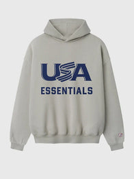Essentials USA Baseball Sport Hoodie Hoodie unisex detail view 4 | Dash Racegear — Fear of God Essentials USA Baseball 2026 pullover fleece hoodie for sporty comfort and daily wear.
