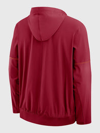 Nike USC Sideline College Anorak Hooded Jacket Jacket unisex detail view 2 | Dash Racegear — Unisex Southern California University Nike Red Hooded College Anorak Jacket featuring a practical 1 2 Zip design