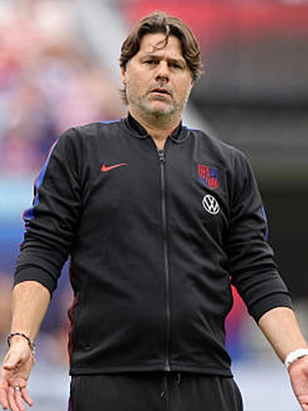 Mauricio Pochettino USMNT Track Jacket Jacket unisex detail view 2 | Dash Racegear — Black Nike 2026 USMNT Pochettino track jacket featuring clean design and comfortable lightweight feel