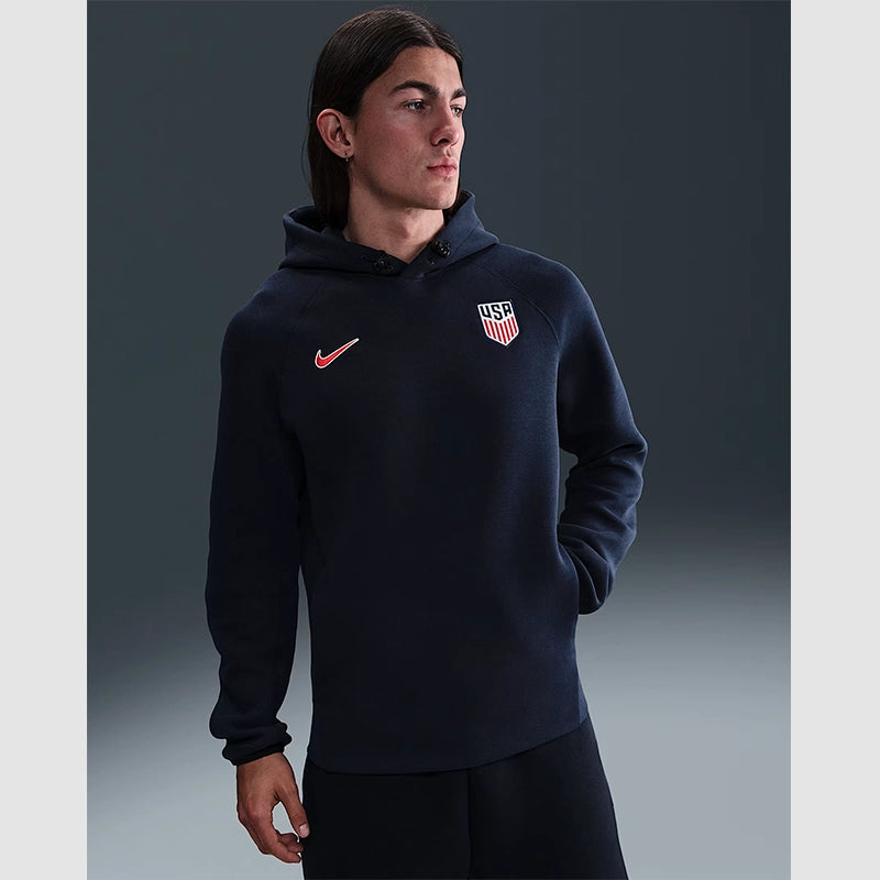 USMNT Tech Nike Soccer Fleece Hoodie Hoodie unisex front product view | Dash Racegear — Soccer Training Hoodie – Nike USMNT Tech Fleece