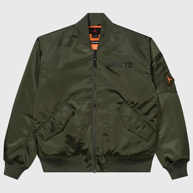 UNDEFEATED x Jordan Bomber Jacket Bomber Jacket unisex front product view | Dash Racegear — UNDEFEATED Jordan Bomber – Statement Streetwear Layer