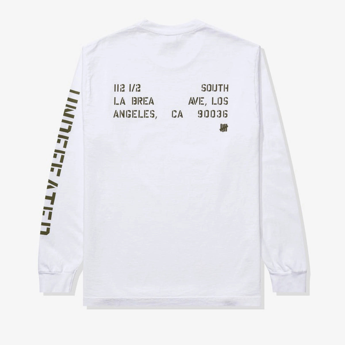 Undefeated Stencil Long Sleeve T-Shirt Shirt unisex detail view 2 | Dash Racegear — Modern Streetwear – Undefeated Stencil Logo Long Sleeve Shirt