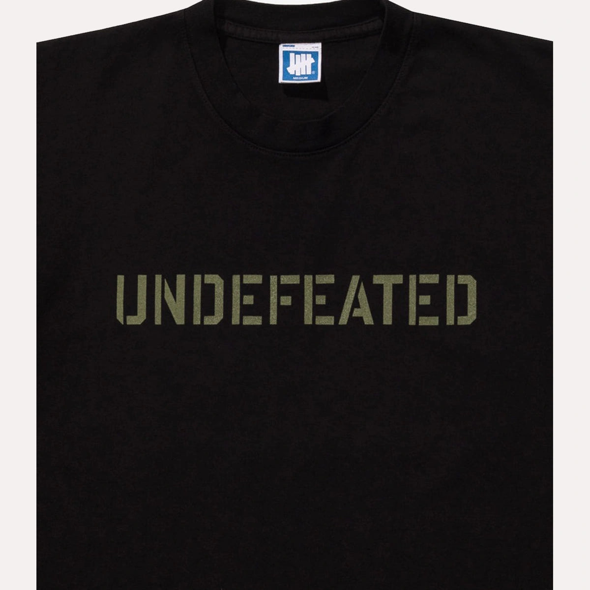 Undefeated Stencil Short Sleeve T-Shirt Shirt unisex detail view 7 | Dash Racegear — Undefeated Black Stencil Tee – Minimalist Streetwear