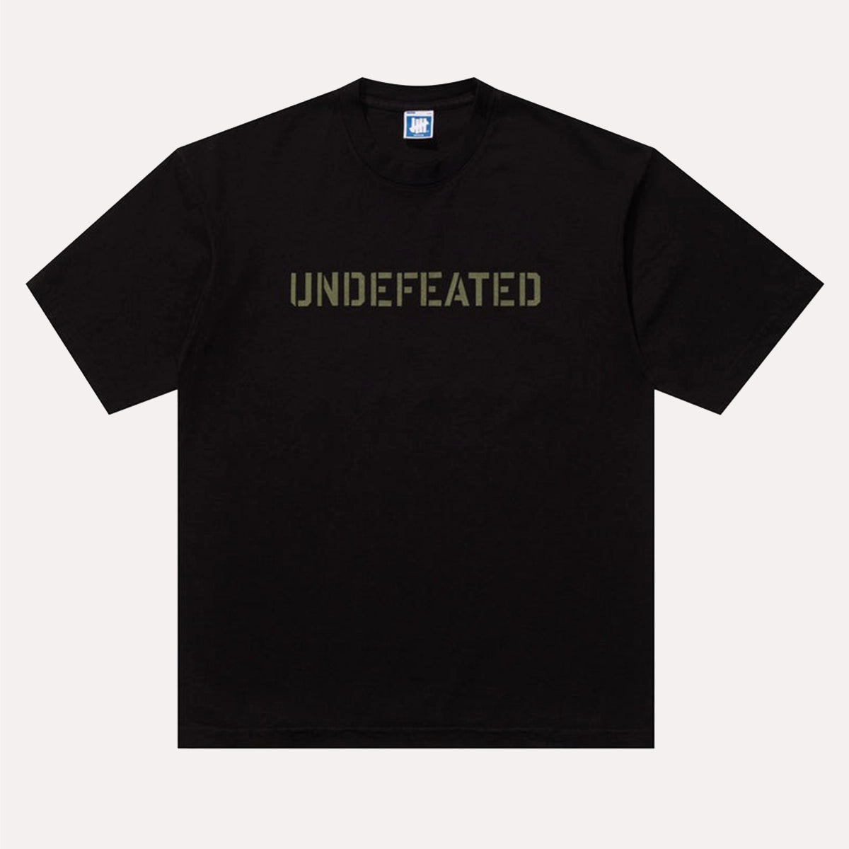 Undefeated Stencil Short Sleeve T-Shirt Shirt unisex detail view 5 | Dash Racegear — Undefeated Stencil Short Sleeve Black T-Shirt – Urban Classic