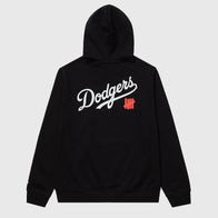 Undefeated x NE x Dodgers Stacked Logo Hoodie Hoodie unisex detail view 6 | Dash Racegear — New Era collaboration hoodie with Undefeated stacked Dodgers logo