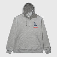 Undefeated x NE x Dodgers Stacked Logo Hoodie Hoodie unisex front product view | Dash Racegear — Exclusive Undefeated x New Era collaboration Dodgers stacked hoodie