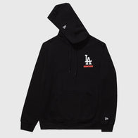 Undefeated x NE x Dodgers Stacked Logo Hoodie Hoodie unisex detail view 7 | Dash Racegear — Streetwear hoodie featuring Dodgers stacked logo, Undefeated x NE design