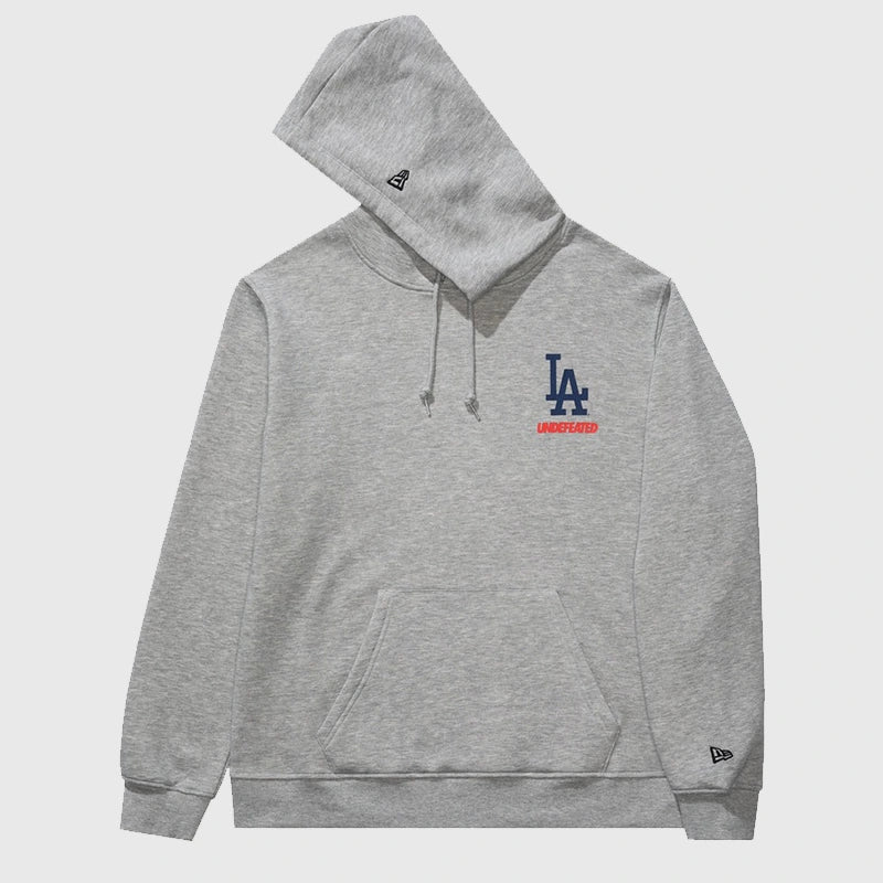 Undefeated x NE x Dodgers Stacked Logo Hoodie Hoodie unisex detail view 3 | Dash Racegear — Stylish Dodgers hoodie with stacked logo collab Undefeated New Era