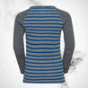 Ski Underwear shirt O Active Warm Eco Kids Stripes BL Top Crew Neck LS Blue Wing Teal/Reef Waters - 2022/23