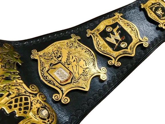 WWF Undisputed V1 Championship Belt in 4MM Zinc & 24KT Gold Plating - 3 | Dash Racegear