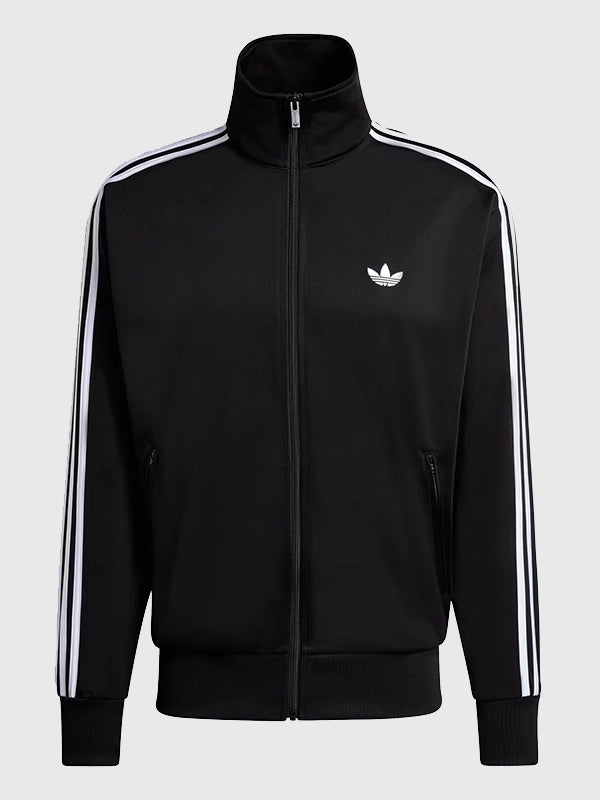 Lewis Capaldi Adidas Track Jacket Jacket unisex detail view 5 | Dash Racegear — Adidas Firebird full-zip jacket in black offering a clean sporty look and everyday comfort.