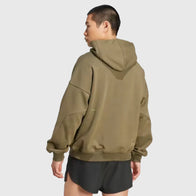 Adidas Hermanos Koumori Adi365 Running Hoodie Hoodie unisex detail view 3 | Dash Racegear — Adidas Adi365 green fleece hoodie featuring “Run with The Mind” print by H.Koumori
