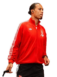 Adidas LFC 2025/26 Track Jacket Jacket unisex detail view 5 | Dash Racegear — 2025/26 Adidas Liverpool Red Track Jacket unisex sleek football style with soft comfort perfect for fans on the go