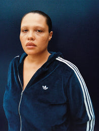 Adidas x Wales Bonner Velour Track Jacket Jacket unisex detail view 4 | Dash Racegear — Wales Bonner Adidas Blue Velour Track Jacket