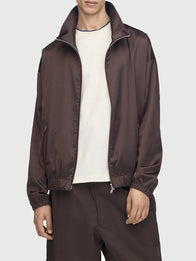 Adidas x Wales Bonner x Y-3 Satin Jacket Jacket unisex detail view 3 | Dash Racegear — Dark brown unisex jacket from Adidas x Wales Bonner x Y-3 2026 delivers a smooth satin sheen with a modern casual luxury vibe.