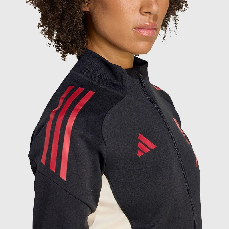 LFC Adidas 25/26 Domestic Training Jacket Jacket unisex detail view 4 | Dash Racegear — Liverpool FC 2025/26 men’s fleece training jacket in black with full zip