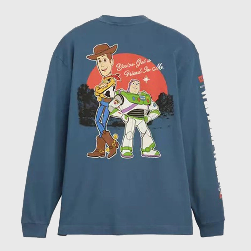 Levi’s x Toy Story Long-sleeve Tee Fashion Apparel unisex front product view | Dash Racegear — Exclusive Levi’s Toy Story Tee 2025 edition in long-sleeve design