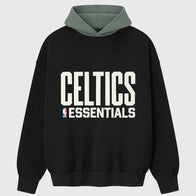 Boston Celtics Fear of God x NBA Sport Hoodie Hoodie unisex front product view | Dash Racegear — Minimal luxury Celtics hoodie from Fear of God x NBA collab