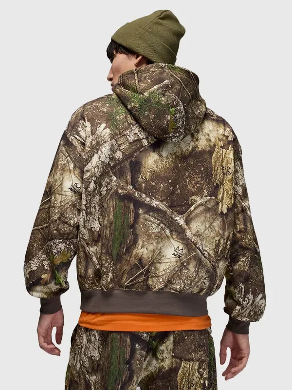 Nike Camo Hoodie Hoodie unisex detail view 2 | Dash Racegear — Unisex Nike camo pullover hoodie, soft fleece for cozy sporty and casual outfits.