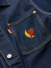 Levi’s x Sky High Farm Goods Chore Jacket Jacket unisex detail view 3 | Dash Racegear — Levi’s 2026 Blue Chore Denim Jacket with Sky High Farm Goods showcasing rugged fabric and workwear influences