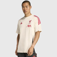 LFC Adidas 25/26 Domestic Training Tee Fashion Apparel unisex detail view 4 | Dash Racegear — LFC 2025/26 beige Adidas shirt made for daily training with modern fit