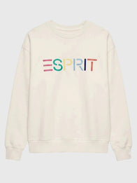 Costco Esprit Sweatshirt Sweatshirt unisex front product view | Dash Racegear — Unisex Costco 2026 Espirit Fleece Crewneck Sweatshirt in Cream with soft warmth and relaxed everyday comfort.