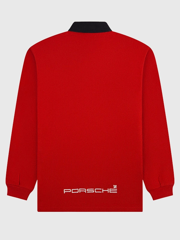 Aimé Leon Dore x Porsche Rugby Sweatshirt Sweatshirt unisex detail view 3 | Dash Racegear — Designer Aimé Leon Dore Porsche Rugby Sweatshirt aesthetic
